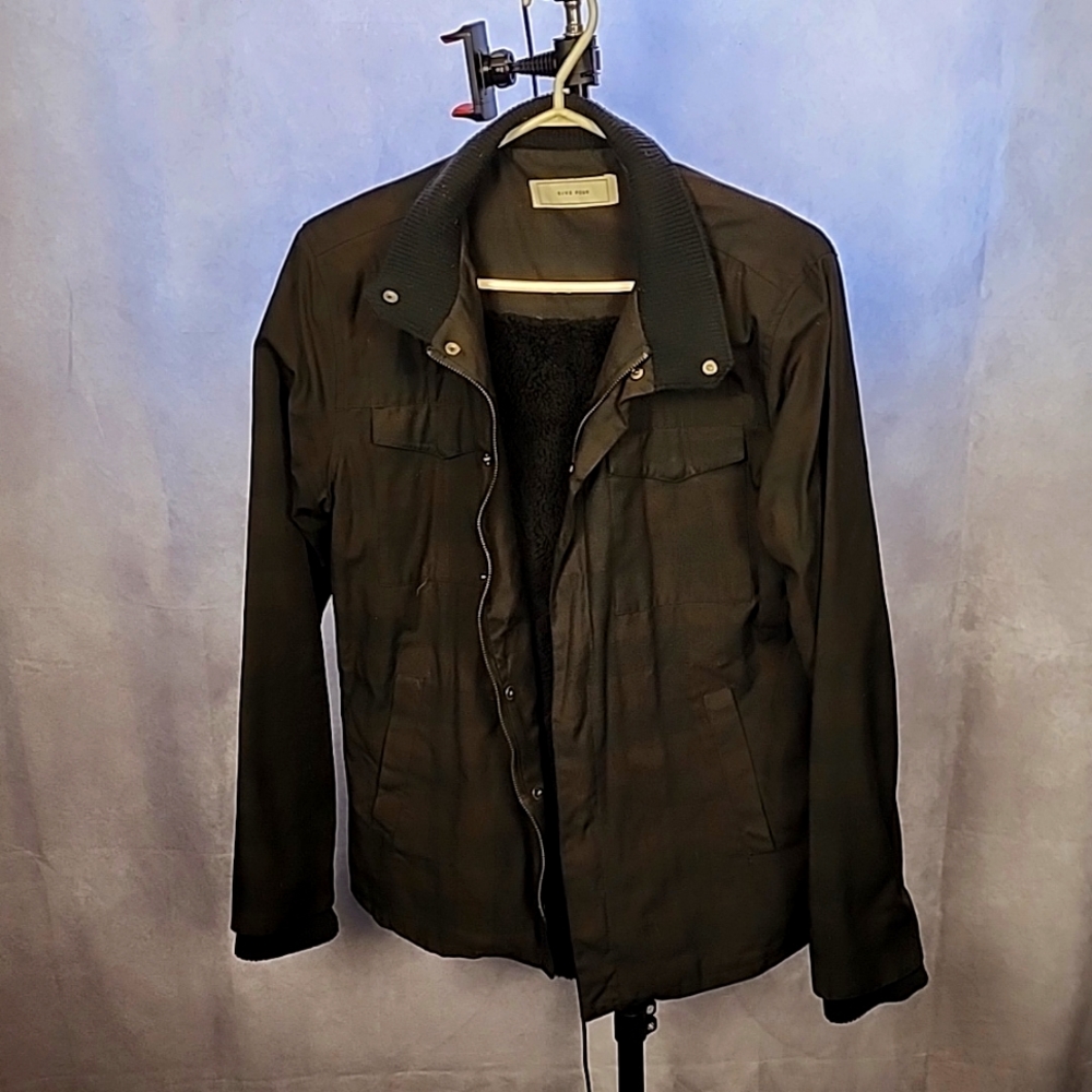 Five Four Black Fur-Lined Jacket Size S
